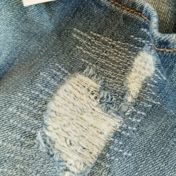 Hudson Jeans Florence Shortall Overalls Shorts Southpaw Boho Casual Distressed - Picture 12 of 13